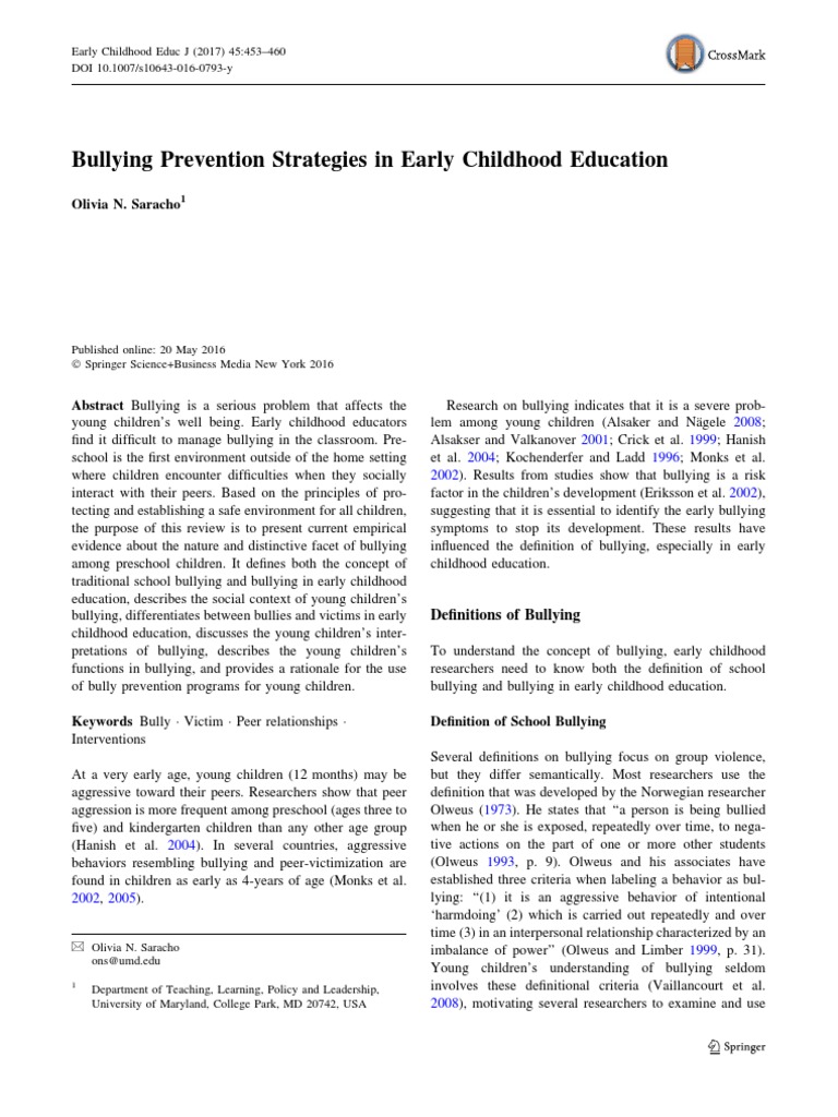 Bullying Prevention Strategies Pdf Bullying Aggression