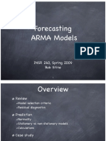 Forecasting ARMA Models: INSR 260, Spring 2009 Bob Stine
