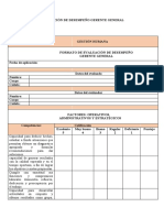 Evaluación de Desempeño Gerente General