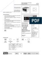 Series PQ-F00 Characteristics: Power Amplifier For Pumps