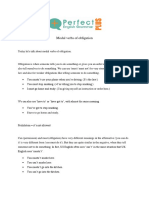Modal Verbs of Obligation PDF