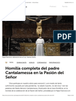 Homilía Completa Del Padre Cantalamessa en La Pasión Del Señor - Vatican News
