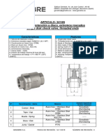 ARTICULO: 2416N Válvula de Retención A Disco, Extremos Roscados