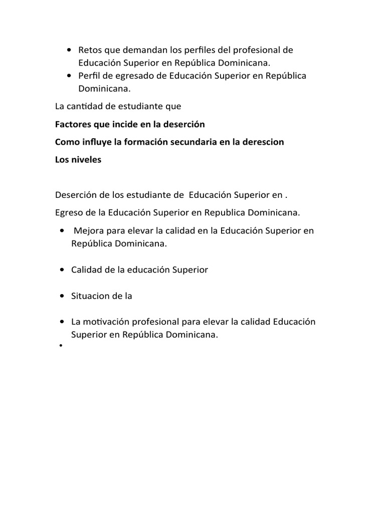 Retos Que Demandan Los Perfiles Del Profesional de Educación Superior ...