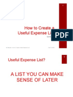 How To Create A Useful Expense List
