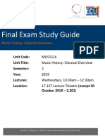 MUS1516 Final Exam Study Guide 2019