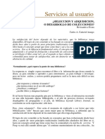 Desarrollo de colecciones vs selección y adquisición