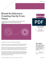 Brand Architecture: Creating Clarity From Chaos