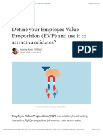 Define your Employee Value Proposition (EVP) and use it to attract candidates?