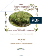 Agricultura Ecologica - El Huerto Medicinal - Pequeño Manual De Plantas Medicinales