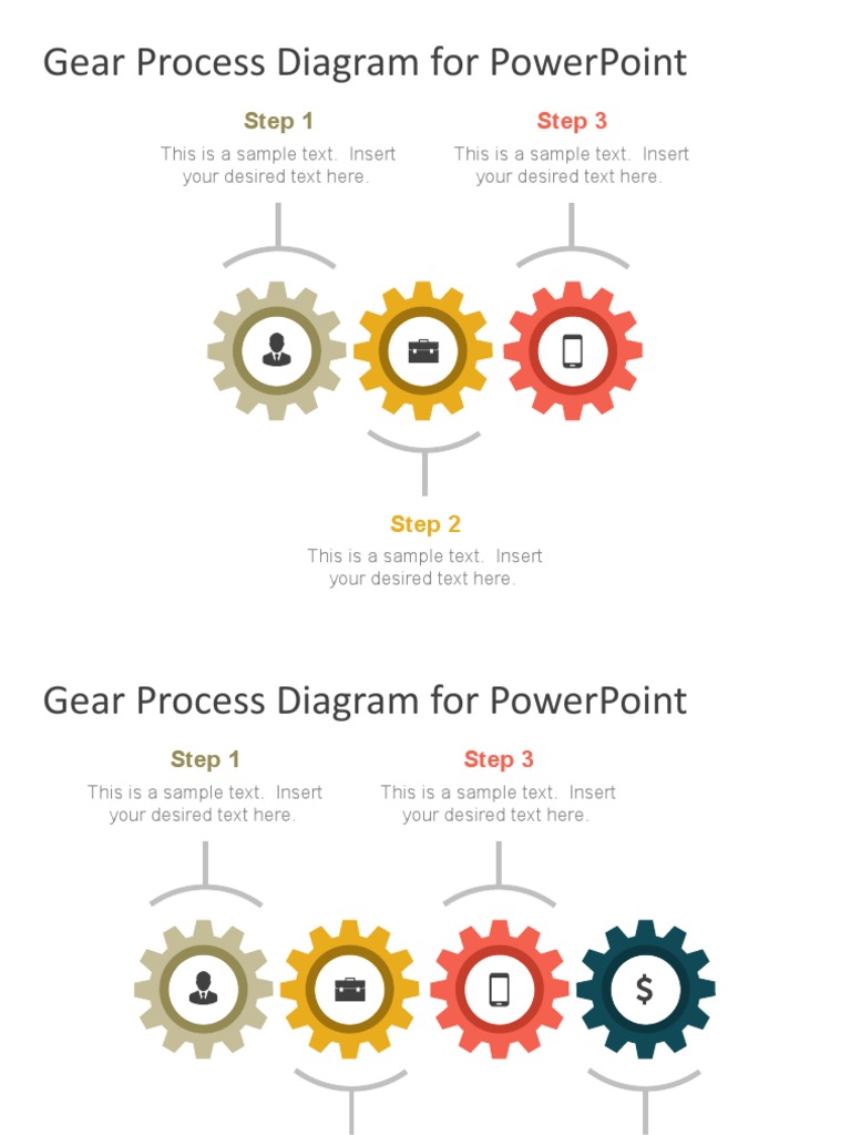 Gear Process Diagram For Powerpoint: Step 1 | PDF