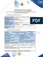 Guía de actividades y rúbrica de evaluación - Fase 1 - Identificar el problema