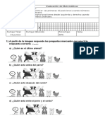 EVALUACIÓN MATEMÁTICAS 1° BÁSICO