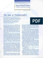 The Soul of Professionalism: Royal Bank Letter