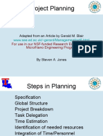 Project Planning: Adapted From An Article by Gerald M. Blair