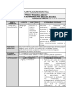 Planificación didáctica para desarrollar el lenguaje oral y gusto por la lectura