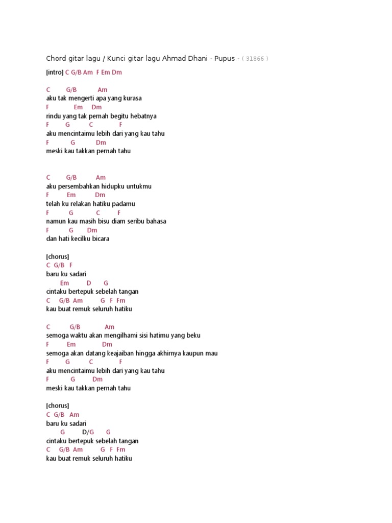 Chord Gitar Lagu Pdf