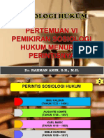 Pemikiran Sosiologi Hukum Menurut Perintisnya