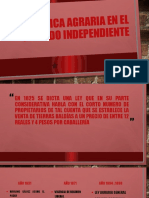 Politica Agraria en El Periodo Independiente Expo