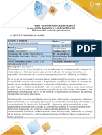 Syllabus del curso psicometría