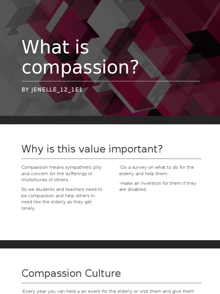 Understanding Compassion for the Elderly | PDF