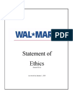 Walmart Statement of Ethics Summary