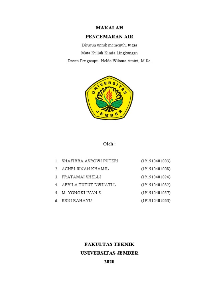 Dampak dan Solusi Pencemaran Air | PDF