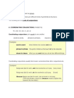 Conjunctions: A. Coordinating Conjunctions (Fanboys)