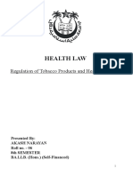 Regulation of Tobacco Products and Health Concerns in India