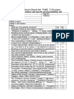 Tamilnadu Dyslexia Check List TNDC 7-12 Years: Screening of Children With Specific Learning Disability - Iap