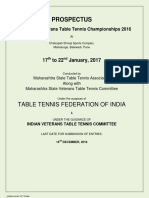 Prospectus: Table Tennis Federation of India