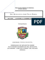 Ordenanza Municipal y Clasificador Mun. Jose Feliz Rivas, La Victoria PDF