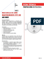 FT Air D805 Respirador Descartable FFP3 NR Ok PDF