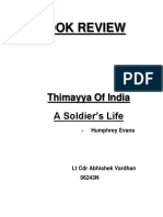Book Review of "Thimayya of India