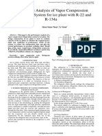 Performance Anylisis of r22 Vs r134 On Ice Making PDF