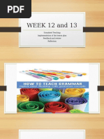 WEEK 12 & 13 Simulated Teaching