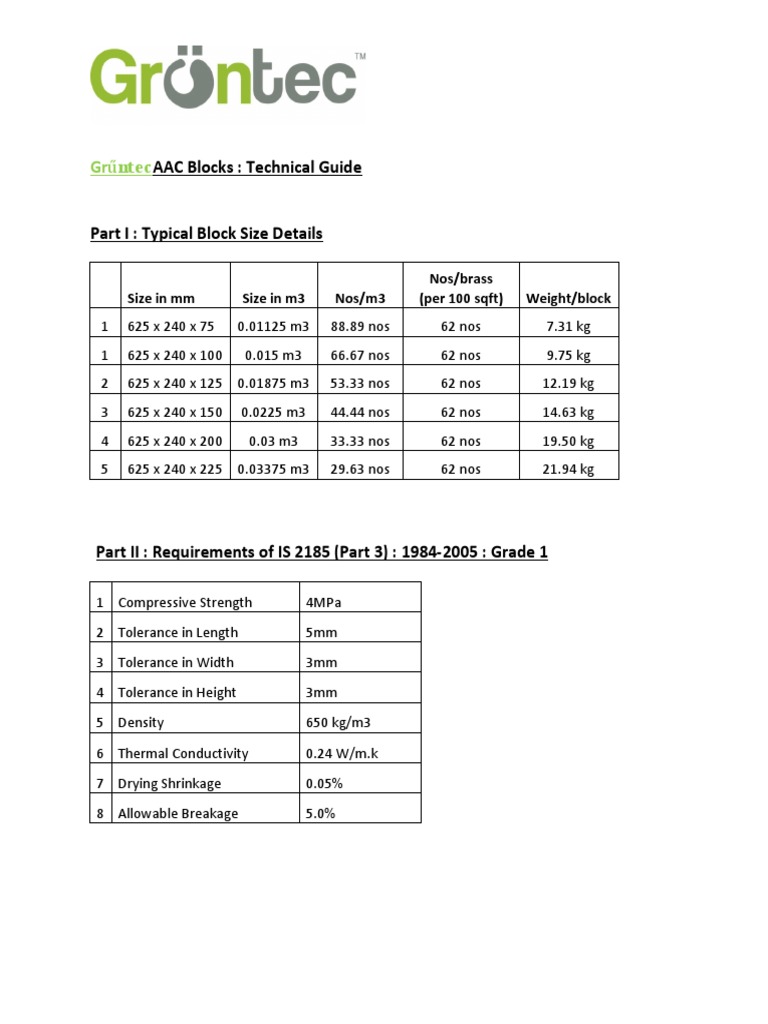 AAC Block Masonry Technical Guide | PDF | Masonry | Plaster