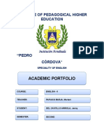 Institute of Pedagogical Higher Education: Academic Portfolio