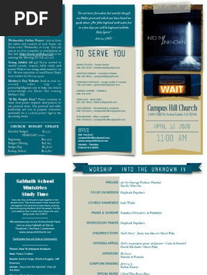 Bulletin 04 18, 2020