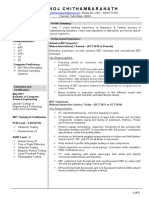 S. Manoj Chithambaranath: Key Skills: Advance NDT Familiarities: Profile Summary