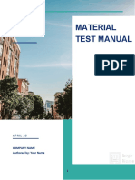 Material Test Manual Material Test Manual: April 16