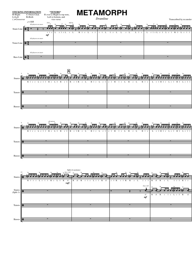 Metamorph PDF | PDF | Rhythm And Meter | Percussion Instruments