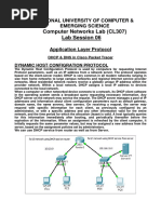 Computer Networks Lab (CL307) Lab Session 06: National University of Computer & Emerging Science