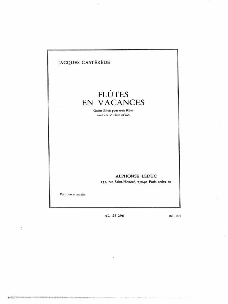 J.Casteréde Flutes en Vacances 4flutes PDF