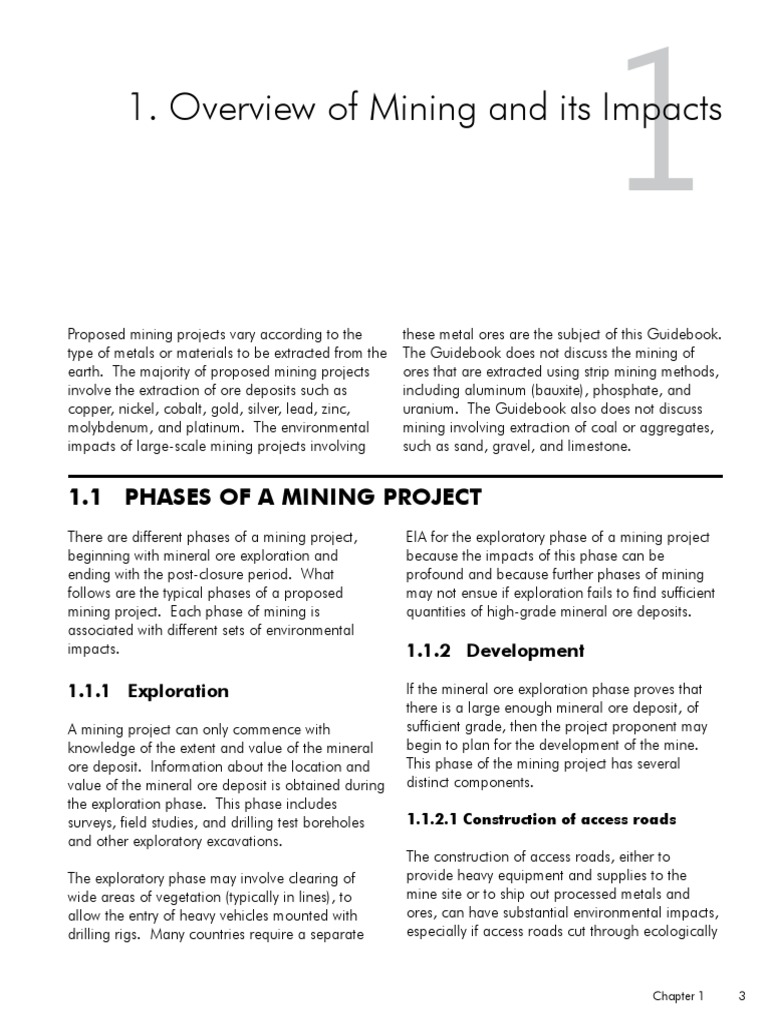 Mining Project Phases and Impacts | PDF