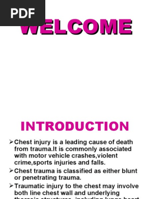 Chest Injuries Pdf Thorax Major Trauma