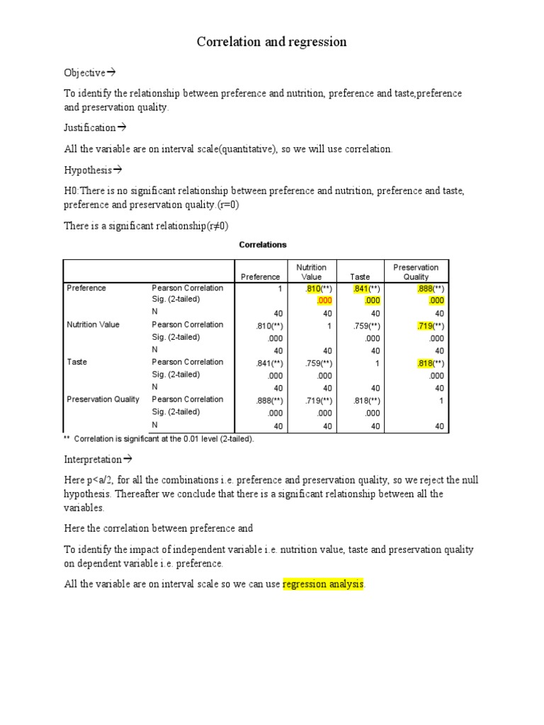Correlation and Regression | PDF | Correlation And Dependence ...