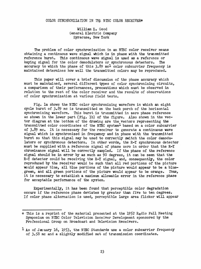 NTSC Color Synchronization Techniques | PDF | Detector (Radio) | Filter ...