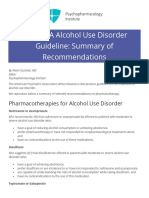 2018 APA Alcohol Use Disorder Guideline: Summary of Recommendations