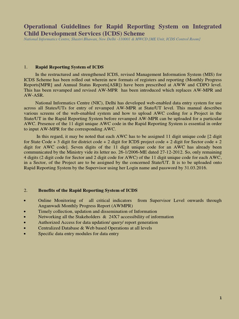What Is The Key Objective Of The Integrated Child Development Services Icds Scheme